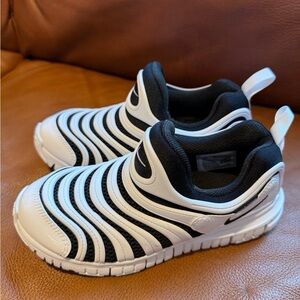Nike Kids Black and White Slip-On Sneakers